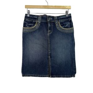 Von Dutch Denim Jean Stud Y2K Skirt Size L